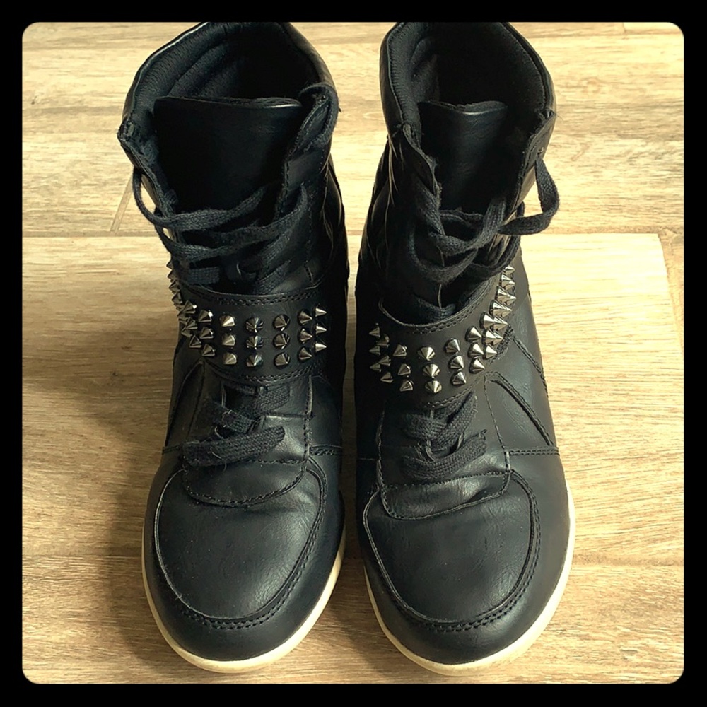 Aldo High Top Wedge Sneakers